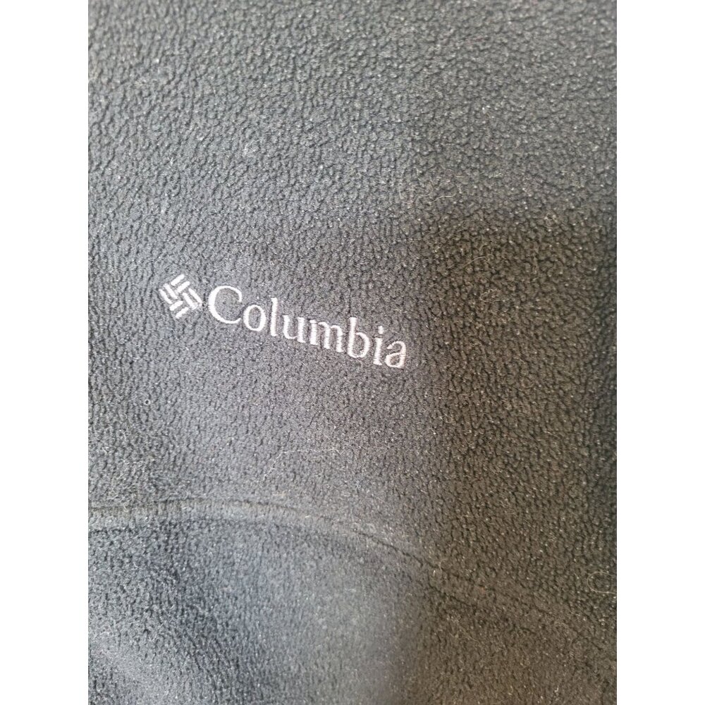 Columbia Mens Black Fleece Jacket Full Zipper Pockets L - Picture 3 of 4